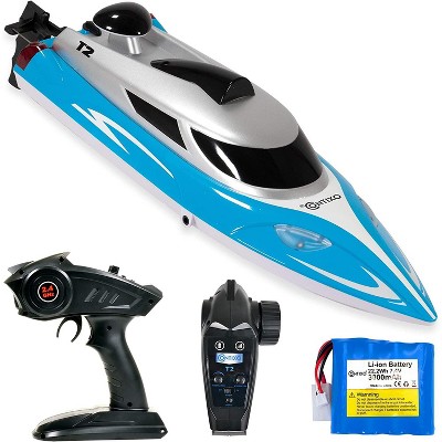 Contixo T2 RC Boat - Remote Control Boat for Pools and Lakes -Fast RC Boats For Adults and Kids (Blue)
