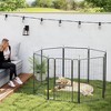PawHut Heavy Duty Dog Playpen, Metal Pet Fence with 39 Inch Heavy Duty Panels and Door for Medium and Large Dogs, Black - 3 of 4