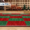 Christmas Checkerboard Area Rugs for Living Room Bedroom Xmas Festival Decorations Rugs Soft Foldable Accent Rug - 4 of 4