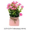 Unique Bargains Artificial Plants Money Plant with Violet Flowers Plastic Pink 3.07"x3.07"x7.48" 1 Pc - 3 of 4
