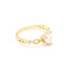 Allie Engagement Ring for Women by Ginger Lyne Collection  Cz Heart Gold Sterling Silver - 4 of 4