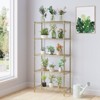 SEVOBAL Utility Storage Shelves Five Tier Display Rack with Adjustable Leveling Feet for Home and Commercial, Gold, 29.92"*14.17"*7.08" - 2 of 4