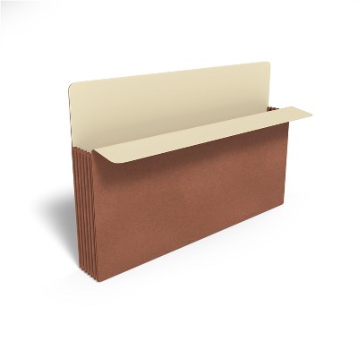 HITOUCH BUSINESS SERVICES Reinforced File Pocket 1.75" Expansion Letter Size Brown 25/Box TR435065