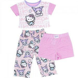 Kids Hello Kitty and Kuromi 3-Piece Pajama Set - Toddler 2T - 1 of 3
