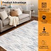 Modern Abstract Line Rug, Washable Non-Slip Low Pile Carpet, No-Shedding Stain-Resistant for Living Room, Bedroom, Dorm, Office - 2 of 4
