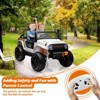24V Electric Ride On Car, 2 Seater Battery Powered Truck with 19" Wide Seat, 4x35W Powerful Wheels, Music - 3 of 4