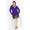 Women's Plus Size Malia Sweater - royal purple | CITY CHIC - 2 of 4