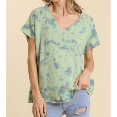Women's Tie Dye Cotton Gauze Top - umgee