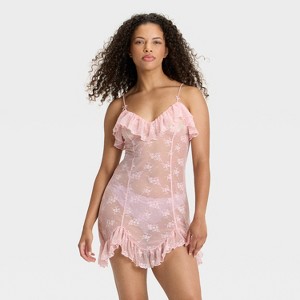 Women's Ruffle Lace Slip Dress - Wild Fable™ - 1 of 4
