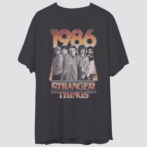 Women's 1987 Stranger Things Short Sleeve Graphic T-Shirt - Black - 1 of 3