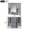 NicBex Wall Mounted Bathroom Storage Cabinet,35'' x28'' Medicine Cabinet with Mirror and Towels Bar for Bathroom - 3 of 4