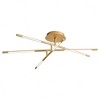 Oxygen Lighting Palillos 6 - Light Flush Mount in  Aged Brass - 3 of 3