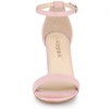 Allegra K Women's Adjustable Buckle Ankle Strap High Chunky Heels Sandals - 2 of 4