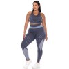 Plus Size Cut Out Back Mesh Sports Bra & Leggings Set - White Mark - 3 of 4