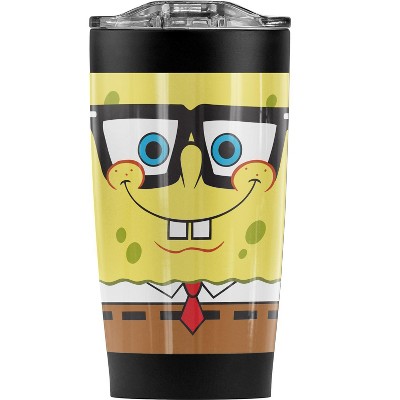 Spongebob Squarepants Nerd Face Steel Tumbler 20oz Coffee Travel Mug