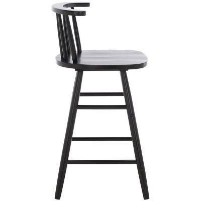 Jay Black Wood and Metal Counter Stool