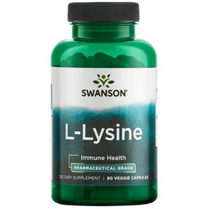 Swanson Dietary Supplements Pharmaceutical Grade L-Lysine 500 mg Veggie Capsule 90ct. - 1 of 2