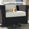 LayinSun Wicker Patio Furniture Set with Fire Pit Table, Classis Outdoor Conversation 360 Degree Swivel Chairs Set with Coffee Table - 4 of 4