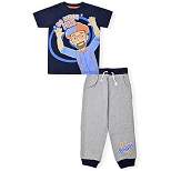 Blippi Boy's Blippi Casual Active Wear Bundle, Graphic Printed T-Shirt and Jog Pants with Pockets Set for toddler