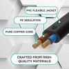 SatelliteSale 18AWG 2-Prong to Square/Round Connector AC Universal Replacement Power Cable Universal Wire PVC Black Cord - 3 of 4