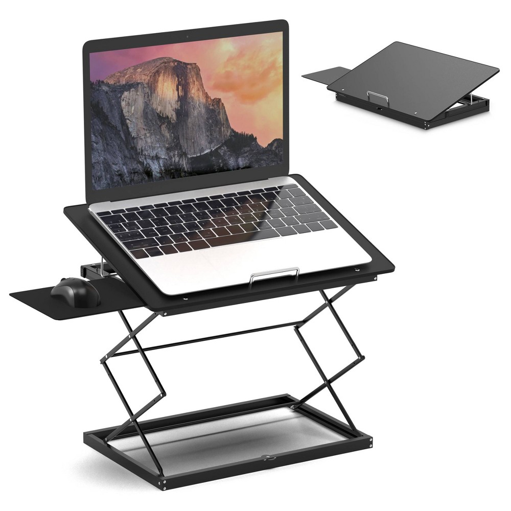 Photos - Office Desk Uncaged Ergonomics Laptop Stand & Standing Desk Black: Ergonomic Adjustabl