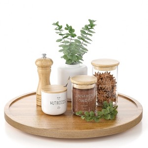 LunaLulinlk Acacia Wood Lazy Susan Organizer Kitchen Turntable for Cabinet Pantry Table Organization, 12 inch - 1 of 4