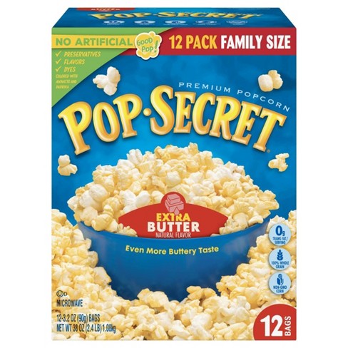 Pop Secret Extra Butter Microwave Popcorn 12ct Target