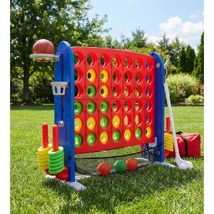 COZONY Giant 4 Connect Outdoor Game Set with Adjustable Height