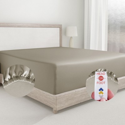 Taupe Queen 400 Thread Count Cotton Sateen Sheet Set