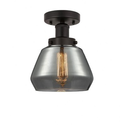 Fulton - 1 Light Semi-Flush Mount In Industrial Style-8.25 Inches Tall and 6.5 Inches Wide