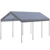 Outsunny 10' x 20' Carport, Portable Garage & Patio Canopy Tent, Adjustable Height, Anti-UV Cover for Car, Truck, Boat, Catering, Wedding - 4 of 4