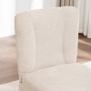 Gulches Linen Dining Chairs Set of 2, Beige Fabric Upholstered Side Chairs with Padded Seat/Backrest, Iron-Wood Frame Feet, Modern Armless Design - 4 of 4