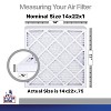 Filter King 14x22x1 Air Filter | 4-PACK | Carbon MERV 8 HVAC Pleated A/C Furnace Filters | MADE IN USA | Actual Size: 14 x 22 x .75" - 2 of 4