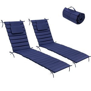 Crestlive Products Outdoor Portable Egg Rolls Chaise Lounge Cushion - 1 of 4