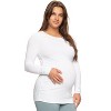 Felina | Cotton Modal Maternity Side Shirred L/S Crewneck Shirt - 2 of 2