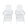 WestinTrends Malibu HDPE Outdoor Patio Folding Poly Adirondack Chairs with Ottomans (4-Piece Conversation Set) - 3 of 4