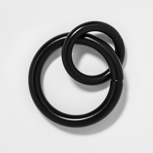 Set Of 8 Drapery Rings Matte Black Threshold Target