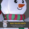Whisen 6FT Christmas Inflatables Snowman, Xmas Blow Up Yard Decorations with Built-in LED Lights - White - 4 of 4