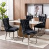 Modern Upholstered Dining Chairs Set of 2, Dining Chairs with High Back,Velvet Cushion Dining Chairs for Kitchen or Dining Room-Maison Boucle - 3 of 4