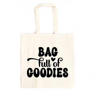 City Creek Prints Bag Full Of Goodies Canvas Tote Bag - 15x16 - Natural