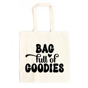 City Creek Prints Bag Full Of Goodies Canvas Tote Bag - 15x16 - Natural - 1 of 2