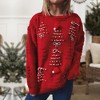 Womens Christmas Sweaters Crew Neck Pullover Ugly Sweater Chirstmas Tree Flocking with Pearls Deco Sweater - 2 of 4