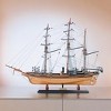 HomeRoots 24" Wood Brown Solid Wood Hand Painted 1862 CSS Alabama Model Boat - 2 of 4