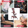 FDW Massage Chair Portable Tattoo Chair Folding Height Adjustable 3” Thick Sponge Light Weight Therapy Chairs Spa Chairs - 3 of 4