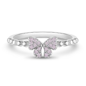 Girl's CZ Bow Sterling Silver Ring - In Season Jewelry - 1 of 4