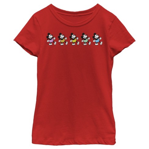 Girl's Disney Mickey Mouse Colorful Line T-Shirt - image 1 of 4