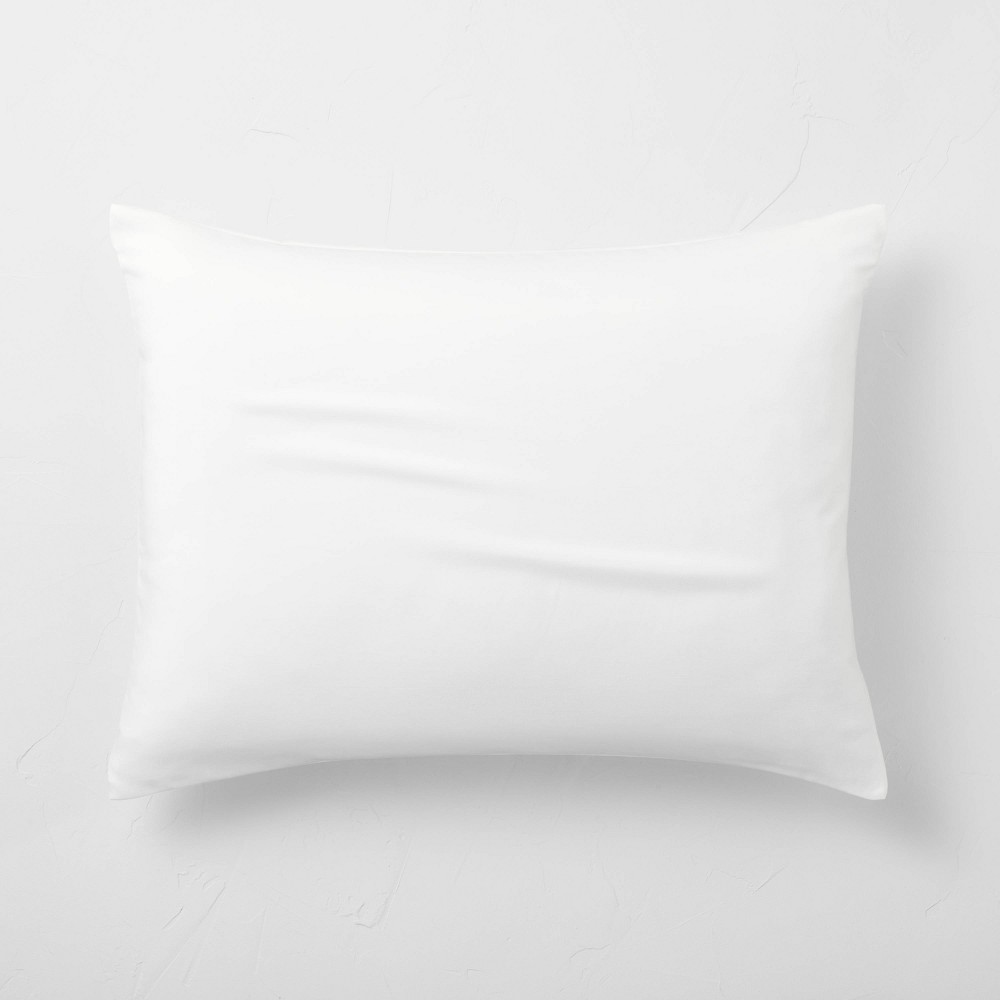 Photos - Pillowcase Standard Lyocell Cotton Blend Comforter Sham White - Casaluna™