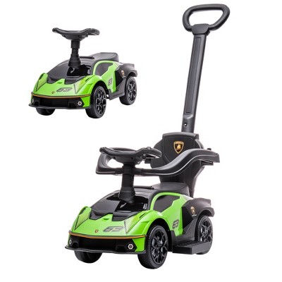 Aosom 2-IN-1 Ride On Push Car, Essenza SCV12 Licensed Toddler Sliding Car, Walker Push-Along with Horn Engine Sound and Steering Wheel, Manual