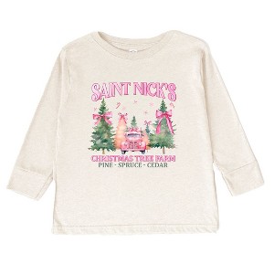 The Juniper Shop Coquette St. Nick's Tree Farm Toddler Long Sleeve Tee - 1 of 3