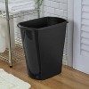 LunaLulinlk Black 5.5 Gallon Bathroom/Office Trash Can, Plastic Rectangular Wastebasket - 3 of 4